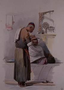 Ein Barbier, ca. 1855