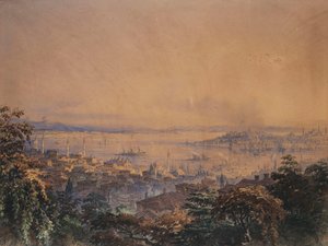 Ein Blick auf Konstantinopel, 1866 von Amadeo Preziosi