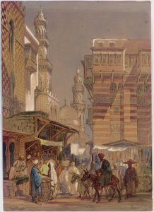 Markttag auf der Muizz id-Din li-Lah, Alt-Kairo, 1862