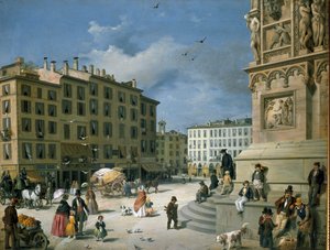 Amanzia Guerillot Inganni, Piazza del Duomo, 1850