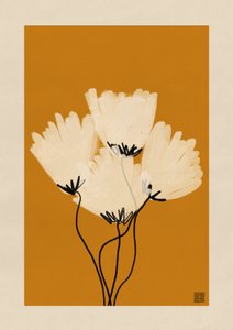 Warme minimalistische Mohnblumen von Amaze Atelier