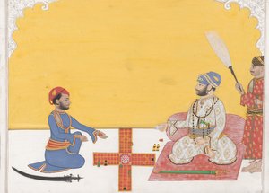 Maharaja Sovan Singh spielt Pachisi