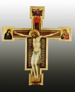 Kreuzigung, 14. Jahrhundert, Gemälde aus der Werkstatt von Giotto, San Felice in Piazza, Florenz