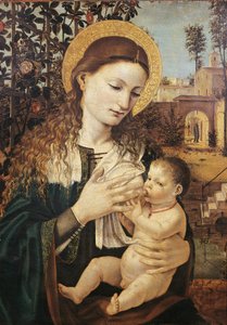 Madonna del Latte, von Ambrogio Bergognone von Ambrogio da Fossano (c.1460 1523)