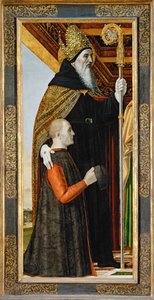 Heiliger Augustinus und ein kniender Spender