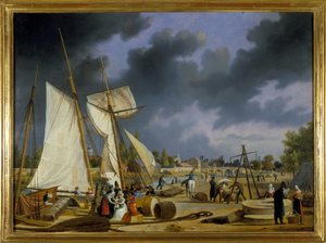 Der Hafen von Caen von Louis Garneray, ca. 1820 von Ambroise Louis Garneray