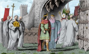 Chilperich I. (539-584) in einer religiösen Prozession von Ambroise Tardieu