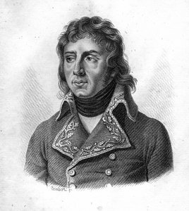 Porträt von Charles Antoine Desaix de Veygoux (1768-1800), französischer General. In „Portraits der französischen Generäle nach den Siegen und Eroberungen der Franzosen“. Graviert von Ambroise Tardieu 1818. Stella Sammlung von Ambroise Tardieu
