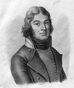 Porträt von General Lazare Louis Hoche (1768-1797) - in „Porträts der französischen Generäle nach den Siegen und Eroberungen der Franzosen“ graviert von Ambroise Tardieu 1818. Stella Sammlung