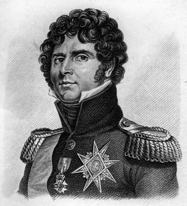 Porträt von Charles Jean - Baptiste Bernadotte (1763-1844), Marschall von Frankreich, König Karl XIV. von Schweden und Norwegen. In „Porträts der französischen Generäle“. Gravur von Ambroise Tardieu im Jahr 1818. Stella-Sammlung von Ambroise Tardieu