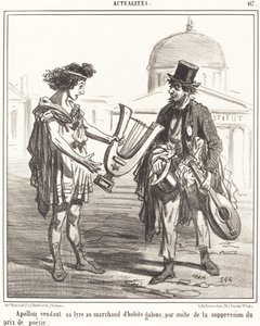 Apollon verkauft seine Leier von Amédée Charles Henri Cham