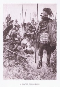 Eine Rast am Straßenrand, Illustration aus Der römische Soldat, 1928