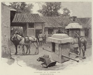 Hof eines chinesischen Gasthauses von Amedee Forestier
