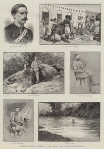 Elefantenjagd bei Berbera an der afrikanischen Küste des Golfs von Aden
