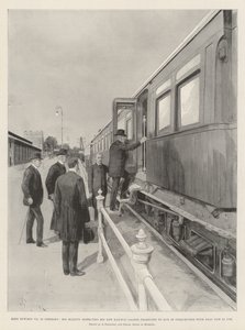 König Edward VII. in Deutschland, Seine Majestät inspiziert seinen neuen Eisenbahnsalon, der in Verbindung mit dem derzeitigen genutzt werden soll