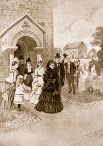 Das Leben von Königin Victoria in Osborne: Ihre Majestät in der Whippingham Kirche, aus 