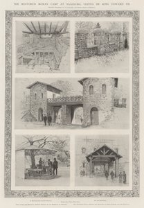 Das restaurierte römische Lager in Saalburg, besucht von König Edward VII. von Amedee Forestier