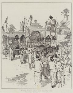 Der Vizekönig von Indien in Mandalay, passiert den Bogen von Moolla Ismail