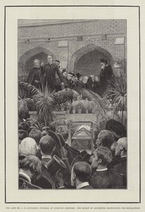 Der verstorbene Mr. C. H. Spurgeon, Beerdigung auf dem Norwood-Friedhof, der Bischof von Rochester spricht den Segen
