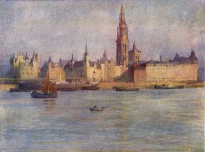 Die Reede von der Tete de Flandre, Antwerpen von after Amedee Forestier