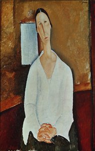 Madame Zborowska mit gefalteten Händen, ca. 1917