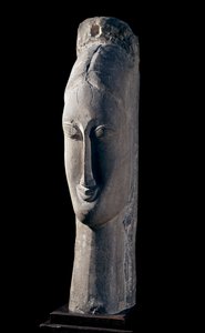Testa di donna. Frauenkopf. Skulptur von Amedeo Modigliani von Amedeo Modigliani
