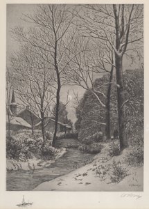 Mondscheinspaziergang im Winter von American 19th Century
