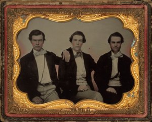 Porträt von drei jungen Männern von American 19th Century