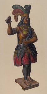 Indianerfigur im Zigarrenladen