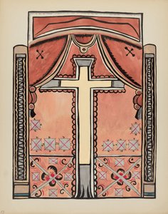 Tafel 13: Design mit Kreuz: Aus dem Portfolio "Spanische Kolonialdesigns von New Mexico" von American 20th Century