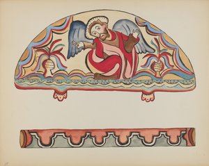 Tafel 15: Die Schöpfung (Lunette): Aus dem Portfolio "Spanische Kolonialdesigns von New Mexico"