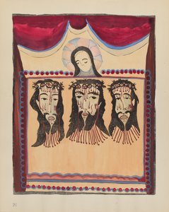 Tafel 20 (Variante): Heilige Veronika: Aus dem Portfolio "Spanische Kolonialdesigns von New Mexico"