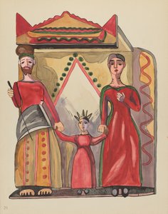 Tafel 28: Die Heilige Familie: Aus dem Portfolio "Spanische Kolonialdesigns von New Mexico"