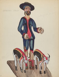 Tafel 30: Heiliger Isidor: Aus dem Portfolio "Spanische Kolonialdesigns von New Mexico" von American 20th Century