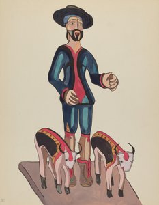 Tafel 30: Heiliger Isidor: Aus dem Portfolio "Spanische Kolonialdesigns von New Mexico" von American 20th Century