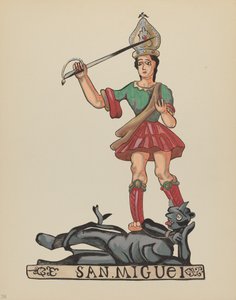 Tafel 38: St. Michael: Aus dem Portfolio "Spanische Kolonialdesigns von New Mexico"