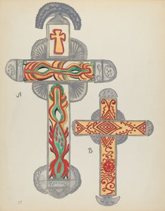 Tafel 47: Kreuze aus Zinn: Aus dem Portfolio "Spanische Kolonialdesigns von New Mexico"