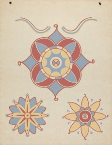 San Juan Capistrano Missionsdeckendekoration aus dem Portfolio "Dekorative Kunst des spanischen Kaliforniens"