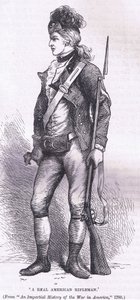 Ein echter amerikanischer Scharfschütze, Illustration aus Cassells Geschichte der Vereinigten Staaten, veröffentlicht von Cassell, Petter & Galpin, ca. 1900 von American English school