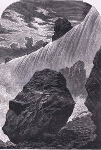Niagarafälle (Illustration aus Cassells Geschichte der Vereinigten Staaten) von American English school