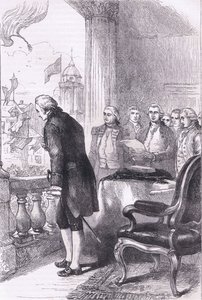 Die Installation von Washington, Illustration aus Cassells Geschichte der Vereinigten Staaten, veröffentlicht von Cassell, Petter & Galpin, ca. 1900 (Litho)