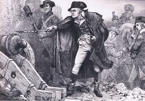 Washington bei der Belagerung von Yorktown, Illustration aus Cassells Geschichte der Vereinigten Staaten, veröffentlicht von Cassell, Petter & Galpin, um 1900 (Lithographie) von American English school