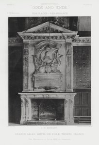 Kamin: Großer Saal, Rathaus, Troyes, Frankreich von American Photographer (after)