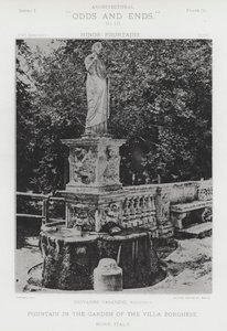Brunnen im Garten der Villa Borghese, Rom, Italien von American Photographer (after)
