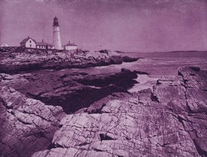 Leuchtturm im Hafen von Portland, Maine (s/w Foto) von American Photographer (after)
