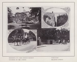Newport, Rhode Island: Residenz von James Gordon Bennett; Purgatory; Kutschfahrt auf der Avenue; Bellevue Avenue (s/w Foto) von American Photographer (after)