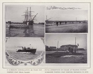 Newport, Rhode Island: US-Fregatte Constellation von American Photographer (after)