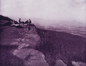 Aussicht vom Gipfel der White Mountains, New Hampshire (s/w Foto) von American Photographer (after)