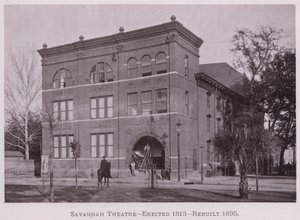 Savannah Theater, erbaut 1813, wiederaufgebaut 1895 (s/w Foto) von American Photographer (after)
