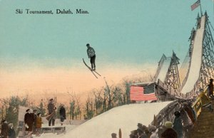 Skisprungwettbewerb, Duluth, Minnesota, USA